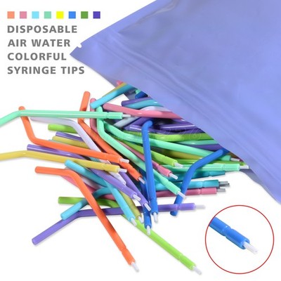 Dental 3-Way Air Water Syringe Disposable Spray Tips Triple Nozzles Tubes