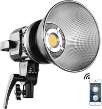 80W Portable LED Video Light White 5600K Daylight Balanced Video Light, CRI 97