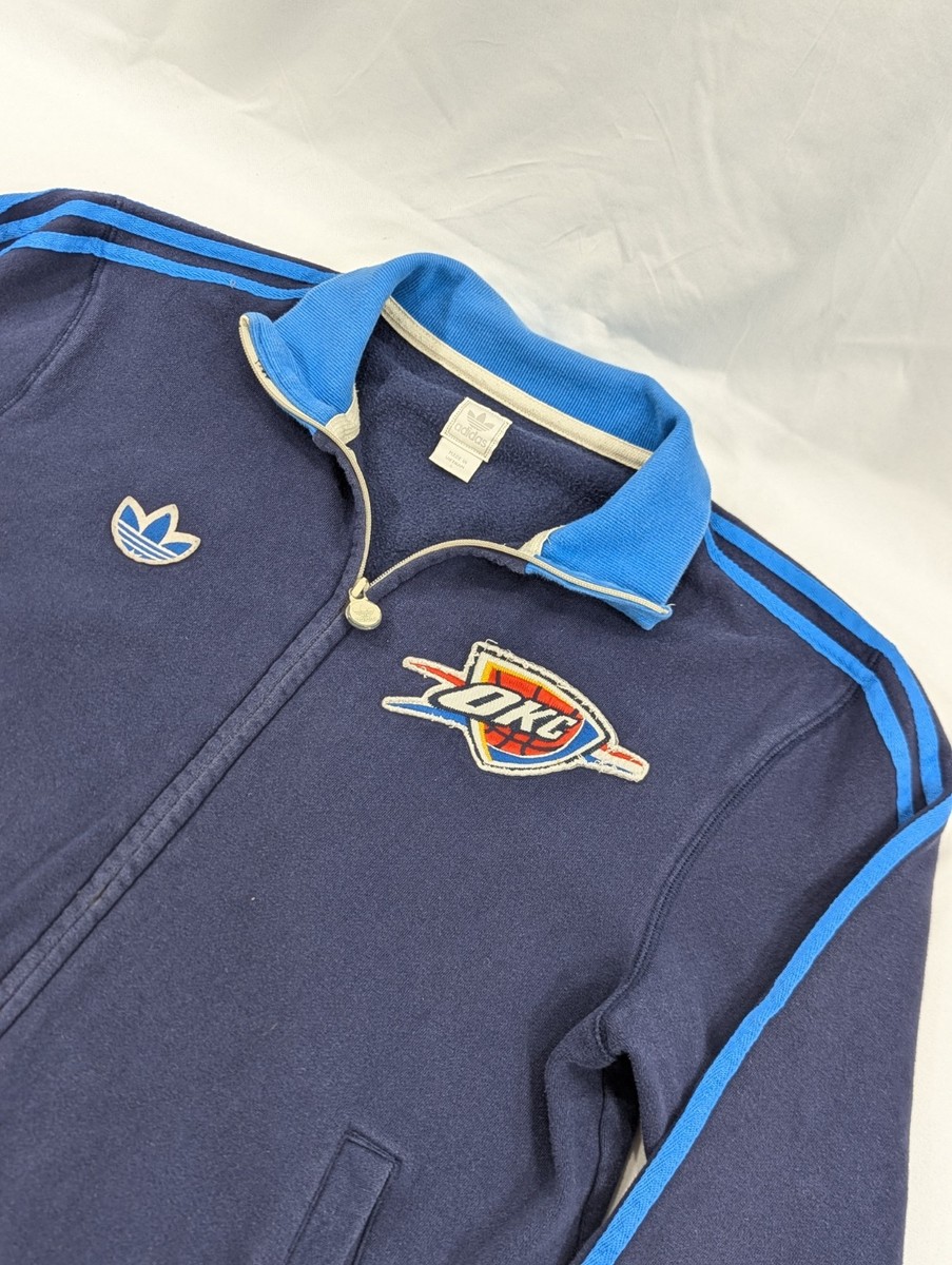 ADIDAS NBA OKLAHOMA CITY THUNDER OKC FULL ZIP SWEATSHIRT MEN'S