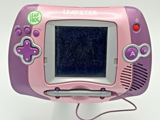 LeapFrog Leapster Learning Game System Pink/Purple   Handheld Console Tested