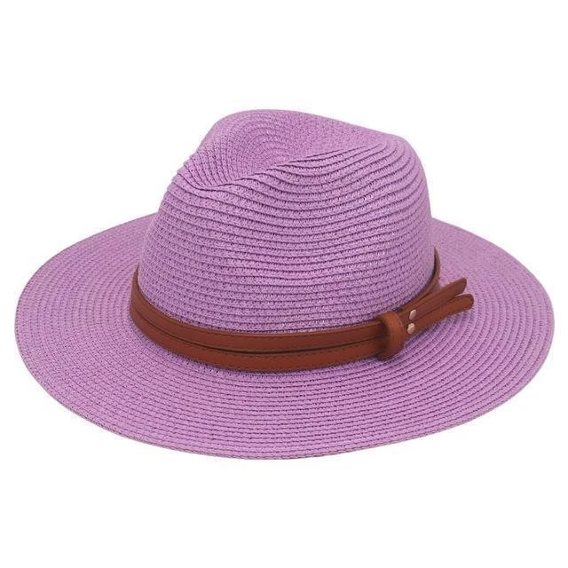 Purple Straw Hats for Men for sale | eBay display picture 2