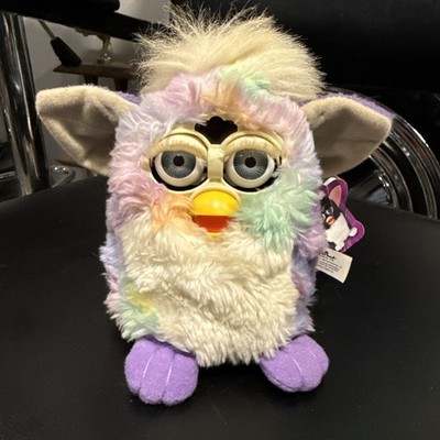 Vintage Furby Tie-Dye Pastel Rainbow 70-800 Rare Hasbro Tiger 1999 Works NoSound