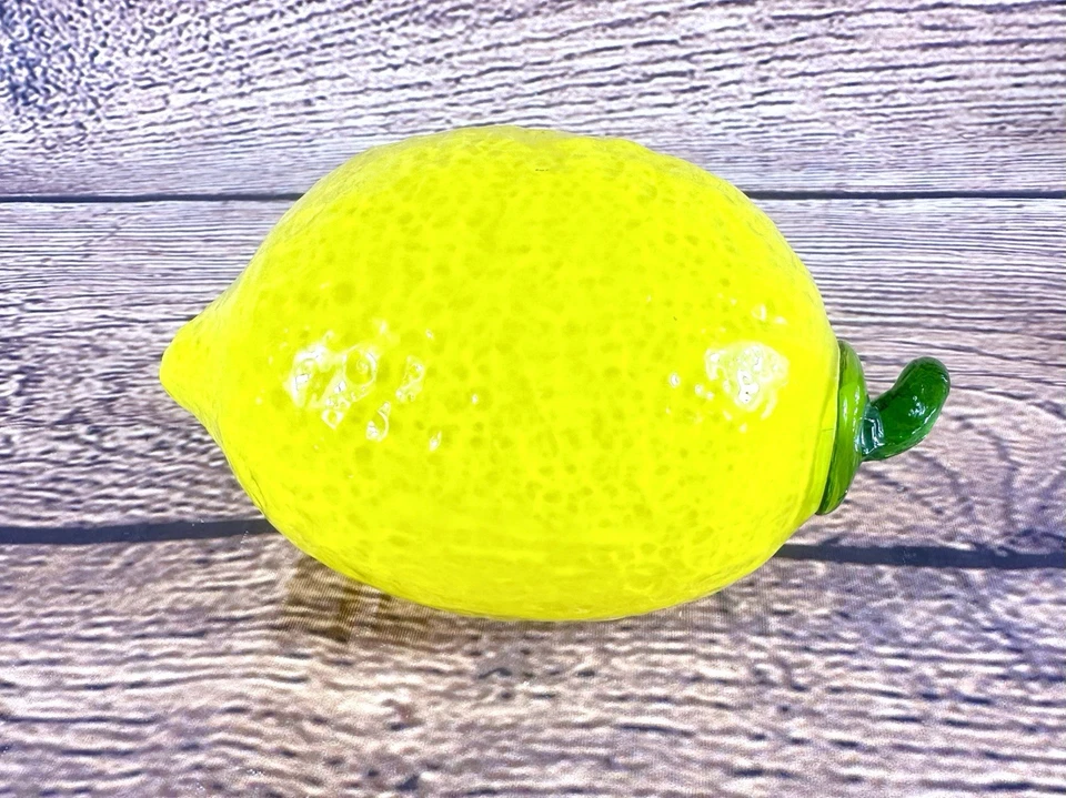 Vintage Hand Blown Glass Vegetables & Fruit Murano Style Art Deco - Lot of 4. - Image 3 of 4