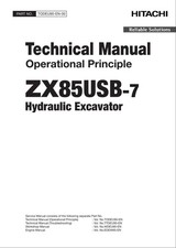 HITACHI ZX85USB-7 Excavator Operational Principle Technical Manual TODEU90-EN-00