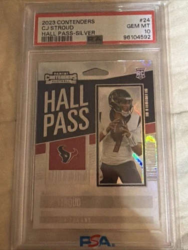 CJ Stroud 2023 Contenders Hall Pass-silver PSA 10