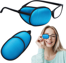 2 Stück Augenklappen Für Erwachsene Kinder, Weiche Brillen Augenklappe Links Rec