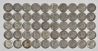 Roosevelt Silver Dime Lot Of 50 Pre 1964 Mostly Older Dates 90% Free Shipping