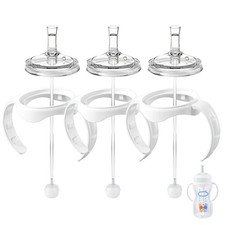 3 Pack Straw Transition Sippy Cup Conversion Kit Fits Dr Brown Wide Bottle