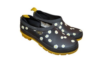 JOULES POP On Wellie Clogs US 8 Daisy Flower Rain Garden Shoe Rubber Slip On