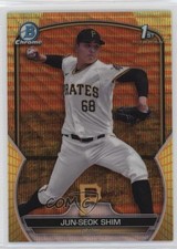 2023 Bowman Chrome Yellow & Orange Vapor Refractor 36/75 Jun-Seok Shim 0w3