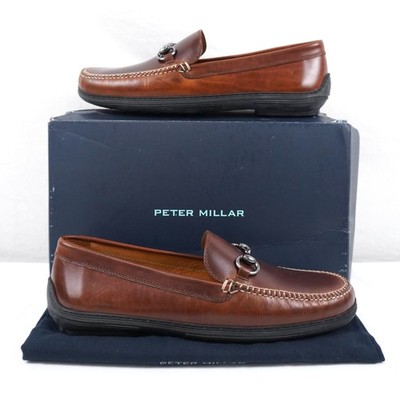Peter Millar Crown Crafted Kiely Driving Moccasins Whiskey M 
