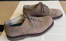 L.L.BEAN CLASSIC MEN'S COMFORT SHOES. SIZE: 9M GRAY SUEDE LACE UP OXFORD LOAFERS
