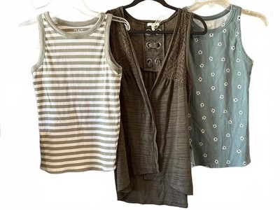 Women's Ribbed Tank Top and Cardigan Bundle of 3