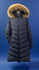 Woman  s Tommy Hilfiger Chevron Faux-Fur Trim Hooded Puffer Coat , Size 2X