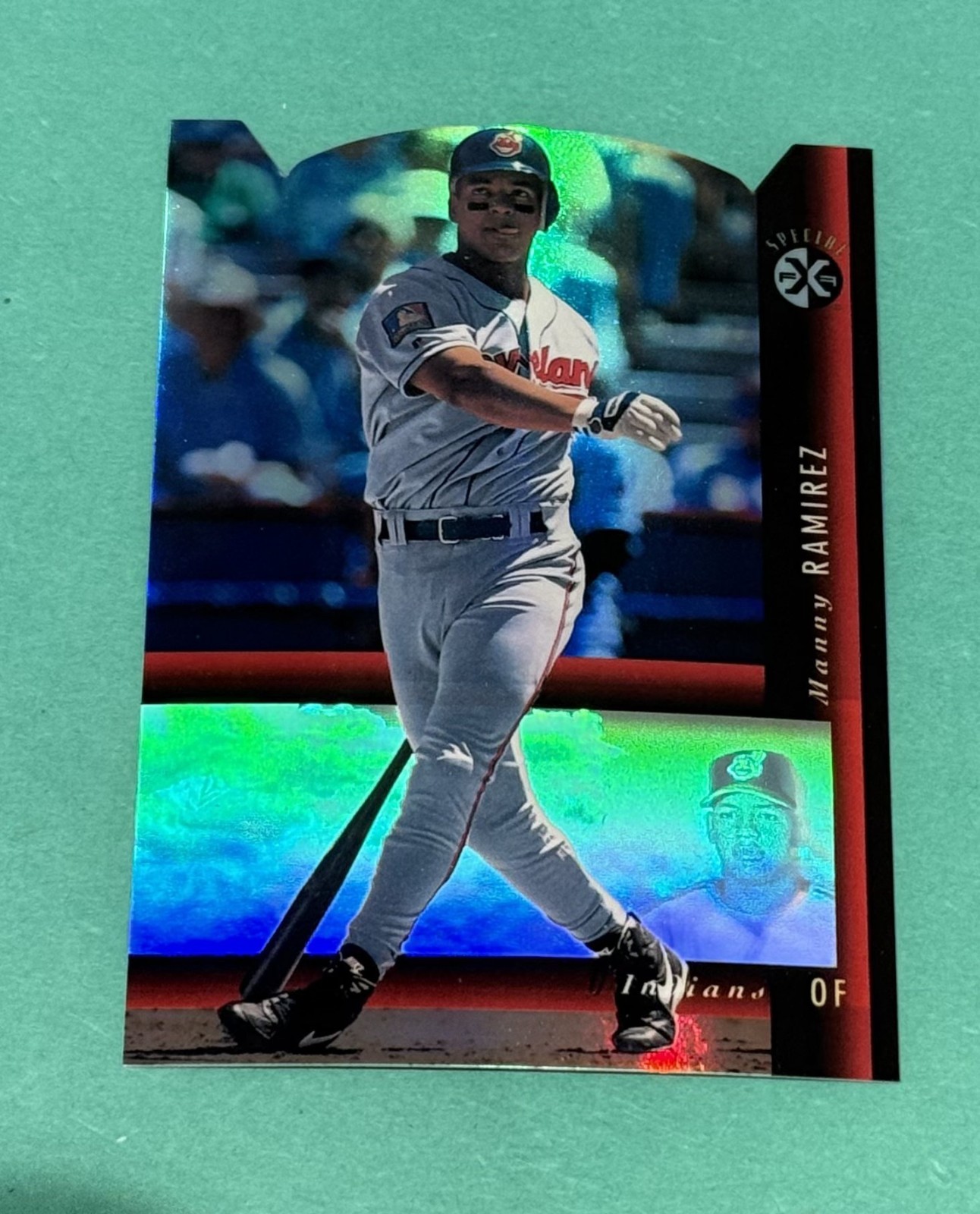 1994 SP MANNY RAMIREZ RED HOLOVIEW DIE-CUT SSP INSERT #31