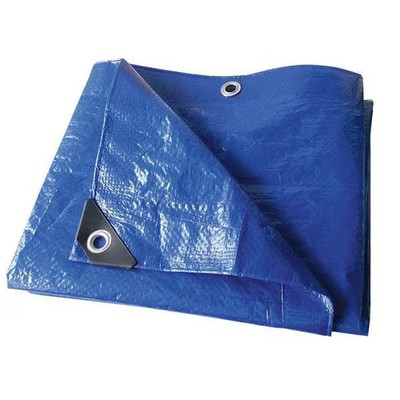 Manufacturer Varies Standard Duty Tarp, 7 ft 4 in x 9 ft 6 in, 3.2 Mil, Blue,