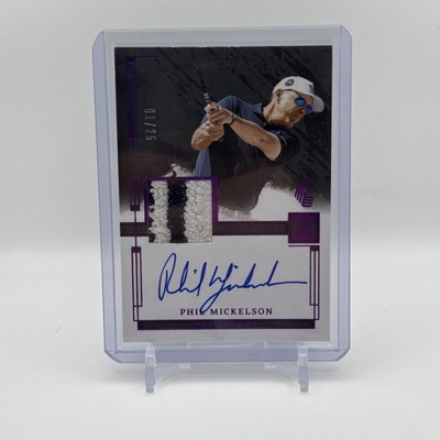 2024 Impeccable Liv Golf Phil Mickelson Elegance  Worn Memorabilia Auto /25