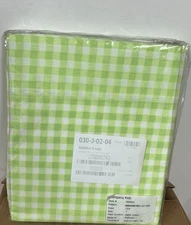 The Company Store Gingham Twin  Flat Sheet Leaf Green