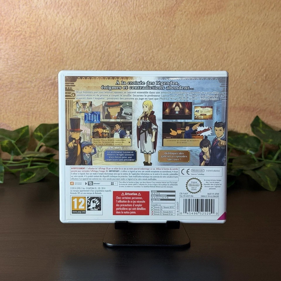 Professor Layton vs Phoenix Wright Ace Attorney Nintendo 3DS PAL – Completo CIB, foto 2 di 5