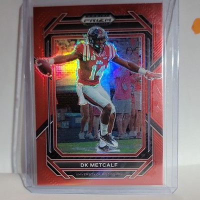 Panini 2023 Prizm Draft Picks DK Metcalf #33 Ole Miss Rebels Red Prizm /299