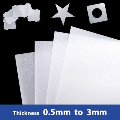 Plastic Frosted Panel Light Diffuser Sheet Lampshade Plate 0.5mm to 3mm Thick