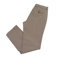 Flint and Tinder Mens Chino Pants 32 x 32 Beige Straight Fit Stretch Flat
