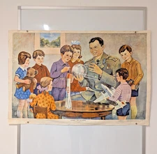 1976 Space Big Poster - Yuri Gagarin The World's First Cosmonaut - Original ART