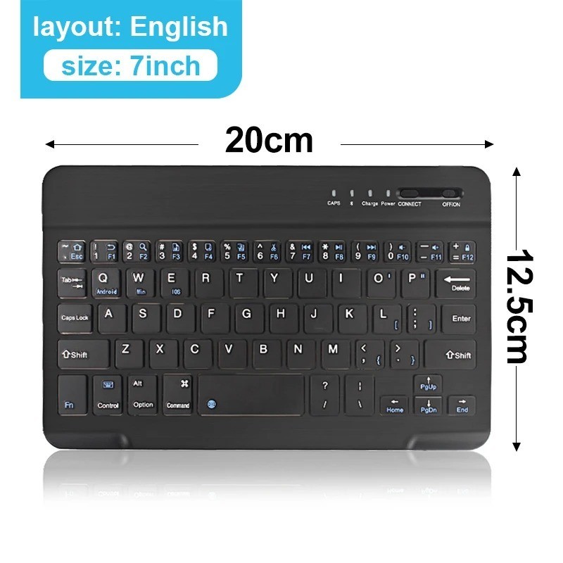 Bluetooth Wireless Keyboard Mini Keyboard for Laptop Tablet Phone iPad Again image 2
