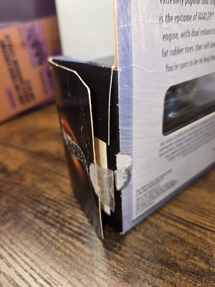 Hot Wheels Vtg 1990 Harley-Davidson Fat Boy Still In Box - Image 3 of 4