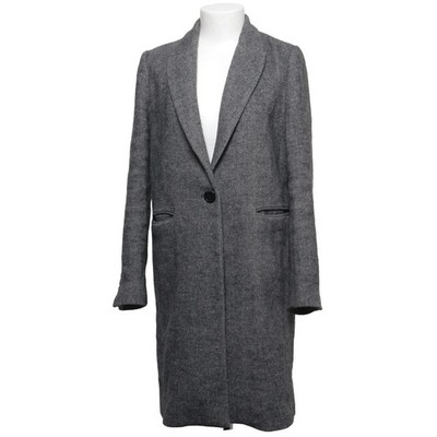 Zara Woman, Mantel, Damen, Größe: M, Grau, Polyamid/Viskose, Fischgräte #vEX