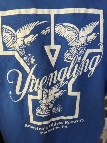 Vtg Yuengling American's Oldest Brewery PA Single Stitch Sleeve T-Shirt Sz XL 