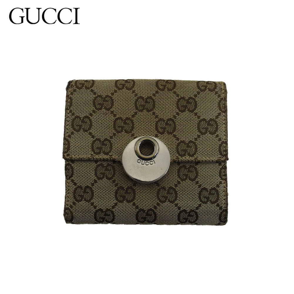GUCCI Bifold Wallet GG Pattern Eclipse Brown Leat… - image 1
