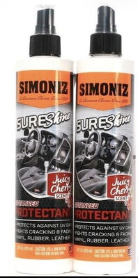#ad 2 Bottles Simoniz 10 Oz SureShine Advanced Fights Crack Fade Juicy Cherry Scent $17.96