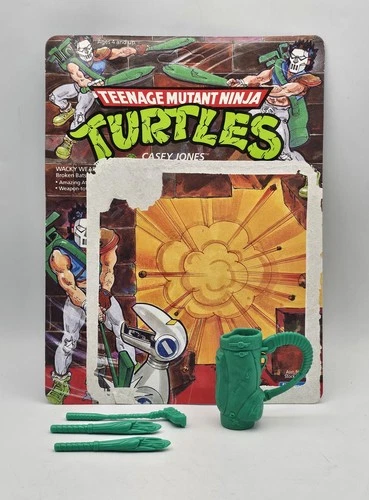Vintage 1989 TMNT Casey Jones Accessories Lot W/ Cardback ~ Playmates