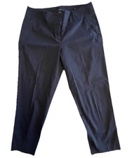 Ann Taylor Cropped Dress Pants Navy Women’s Size 10 Cotton Spring Nautical