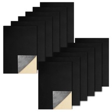 12Pcs Self Adhesive Felt Sheets, Black Felt Sheet with Adhesive Backing, 8x12 in
