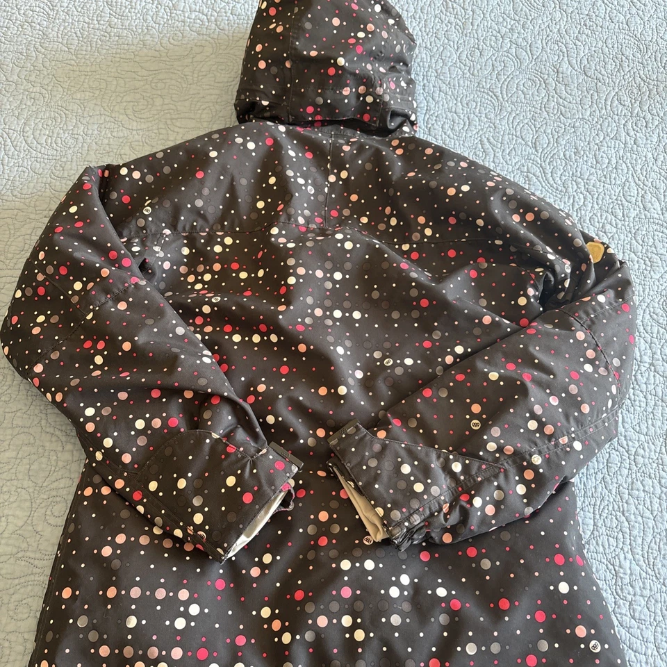 686 ACC Mujer’s Mediana Brandi Milne Rosa Lunares Esquí Snowboard Chaqueta Foto 2 de 4
