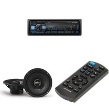 Alpine UTE-73BT Bluetooth Multimedia Receiver, RUE-4360 Remote with DM-65-G ...