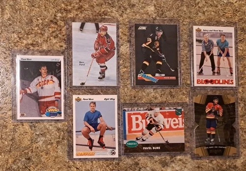 (7) Pavel Bure 1990-91 Upper Deck Rookie card RC 1991-92 Red Ace Parkhurst Score