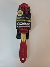 Conair Velvet Touch Round Hair Brush Red Soft Handle Blow Dry Style  Volumize