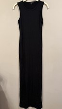 Quince Tencel Jersey Knit Black Sleeveless Maxi Dress XS