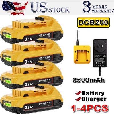 1-4X For Dewalt DCB203 20V Max Batteries 3.5Ah Lithium Ion 20 Volt DCB203-2