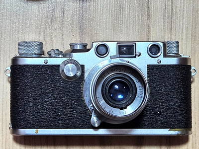 Leica III C D.R.P Kamera Elmar 5cm 1:3,5  Leitz Wetzlar 485530 + Leica Lederetui