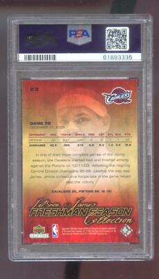 2003-04 UD Upper Deck #23 Lebron James Freshman Season ROOKIE PSA