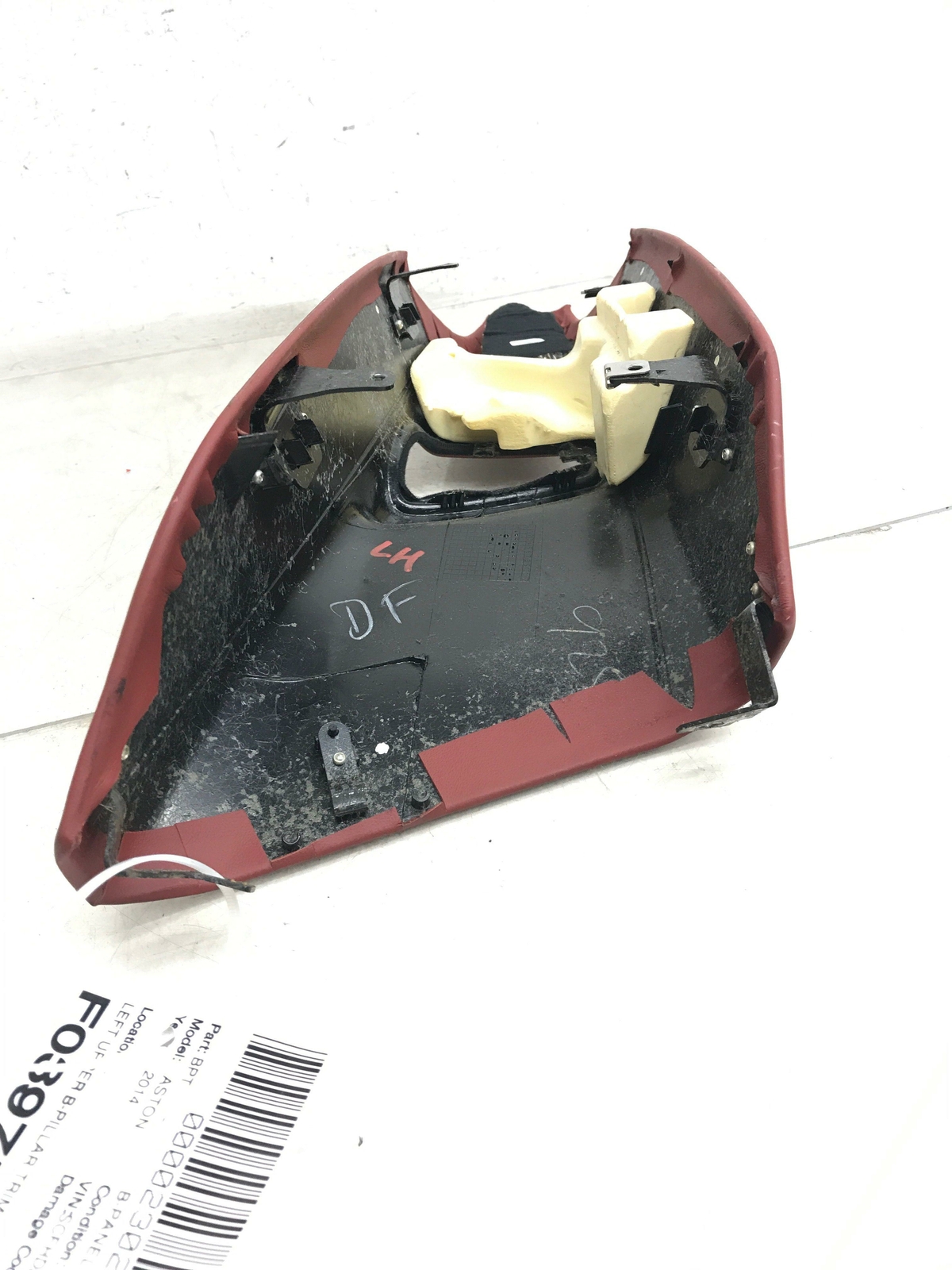 ASTON MARTIN RAPIDE LEFT UPPER B-PILLAR TRIM PANEL COVER RED AD43-24319-BD OEM