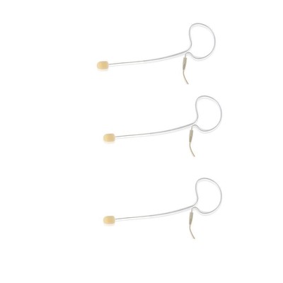 3 Earset Headset Mic Tan w TA4F Mini XLR 4 Pin For Shure Wireless System