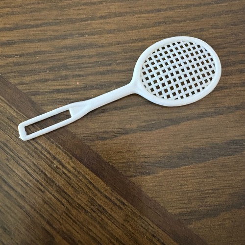 Vintage Mattel Ken Barbie Sports Accessories White Tennis Racket
