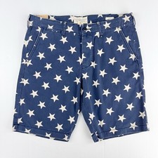 Denim  Supply Ralph Lauren Blue Stars Print USA Shorts Mens 36