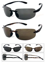 Ultralight Rimless Sunglasses Men Women Polycarbonate Lens 100% UV400 Protection
