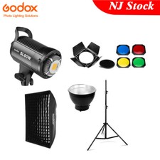 US Godox SL-60W LED Video Continuous Light Barn Door 60 90cm Grid Softbox Stand